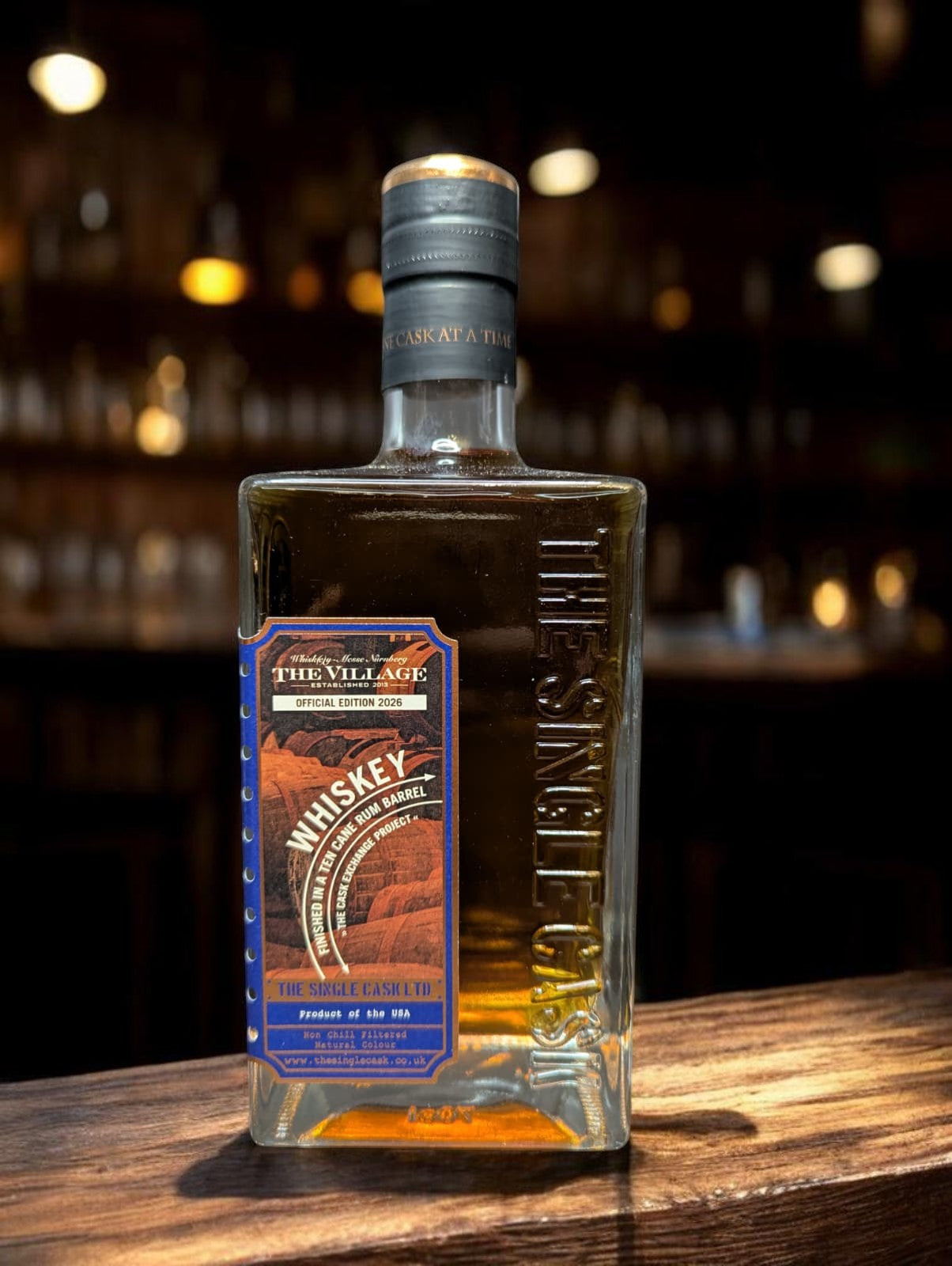 Flasche The Single Cask Burbon Whisky The Village 2026