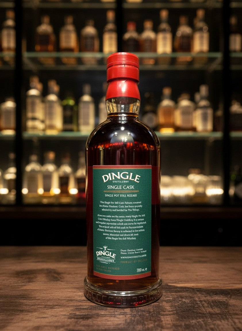 Dingle Single Cask - The Village 2025, 10 Jahre alter irischer Single Pot Still Whiskey, gereift in Pedro Ximenez Sherryfass, 0,7L, Flasche 218/293