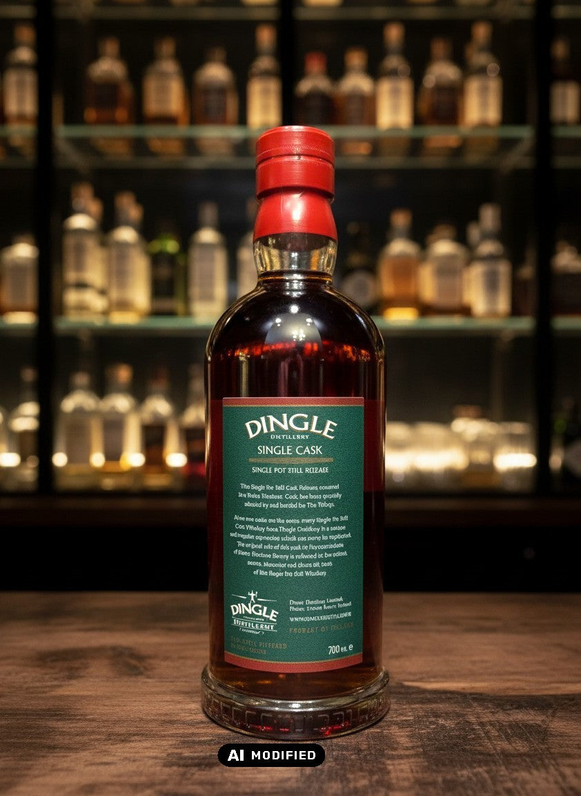 Dingle Single Cask - The Village 2025, 10 Jahre alter irischer Single Pot Still Whiskey, gereift in Pedro Ximenez Sherryfass, 0,7L, Flasche 218/293
