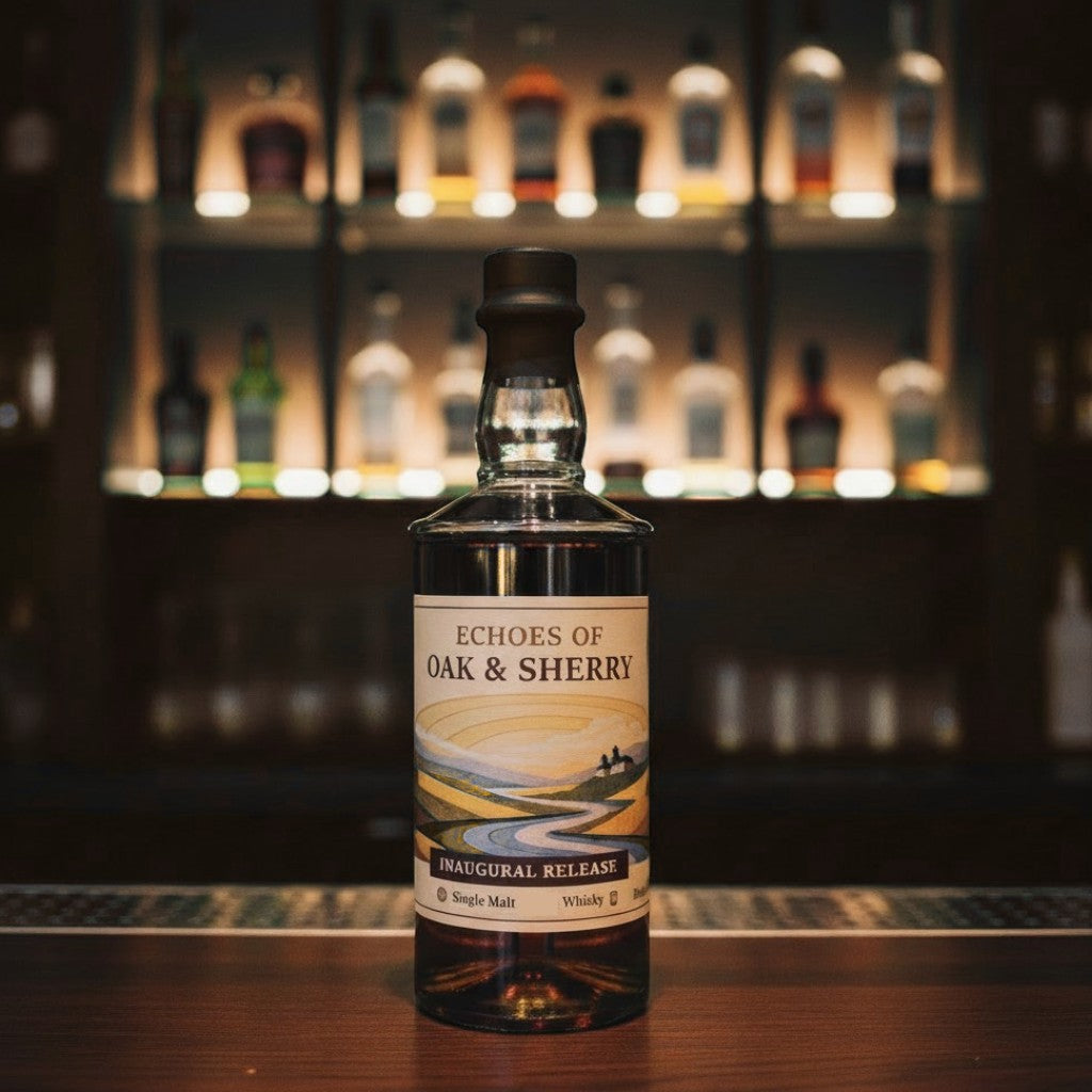 Whiskyquartier Inaugural Release Echoes of Oak and Sherry Single Malt Whisky, 0,5L, Sherry-Bombe