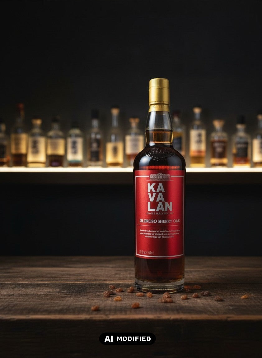 Kavalan Sherry Oak Single Malt Whisky in 0.7L Flasche, gereift in Oloroso Sherry Fässern, 46% Vol.