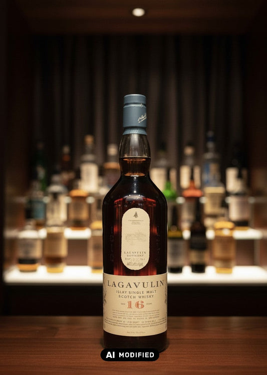 Whiskyquartier: Lagavulin 16 Jahre Islay Single Malt Scotch Whisky 0,7L Flasche mit rauchigem Aroma