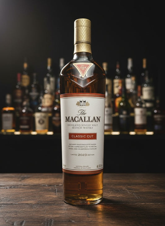 Whiskyquartier Macallan Classic Cut 2023 Highland Single Malt Scotch Whisky 0.7L in amerikanischer Ex-Bourbon- und europäischer Sherry-Eiche gereift