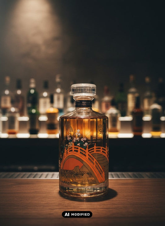 Whiskyquartier Suntory Hibiki Harmony 100th Anniversary Limited Edition japanischer Whisky mit Brückenmotiv