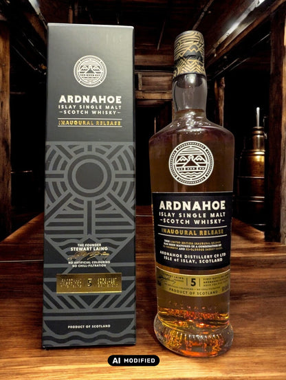 Ardnahoe 5 Years Old - The Inaugural Release vor dunklem Hintergrund