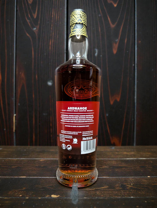 Ardnahoe Càraid Ìleach #2 PX Quarter Cask Islay Whisky Flasche von hinten - Etikett mit Produktinformationen
