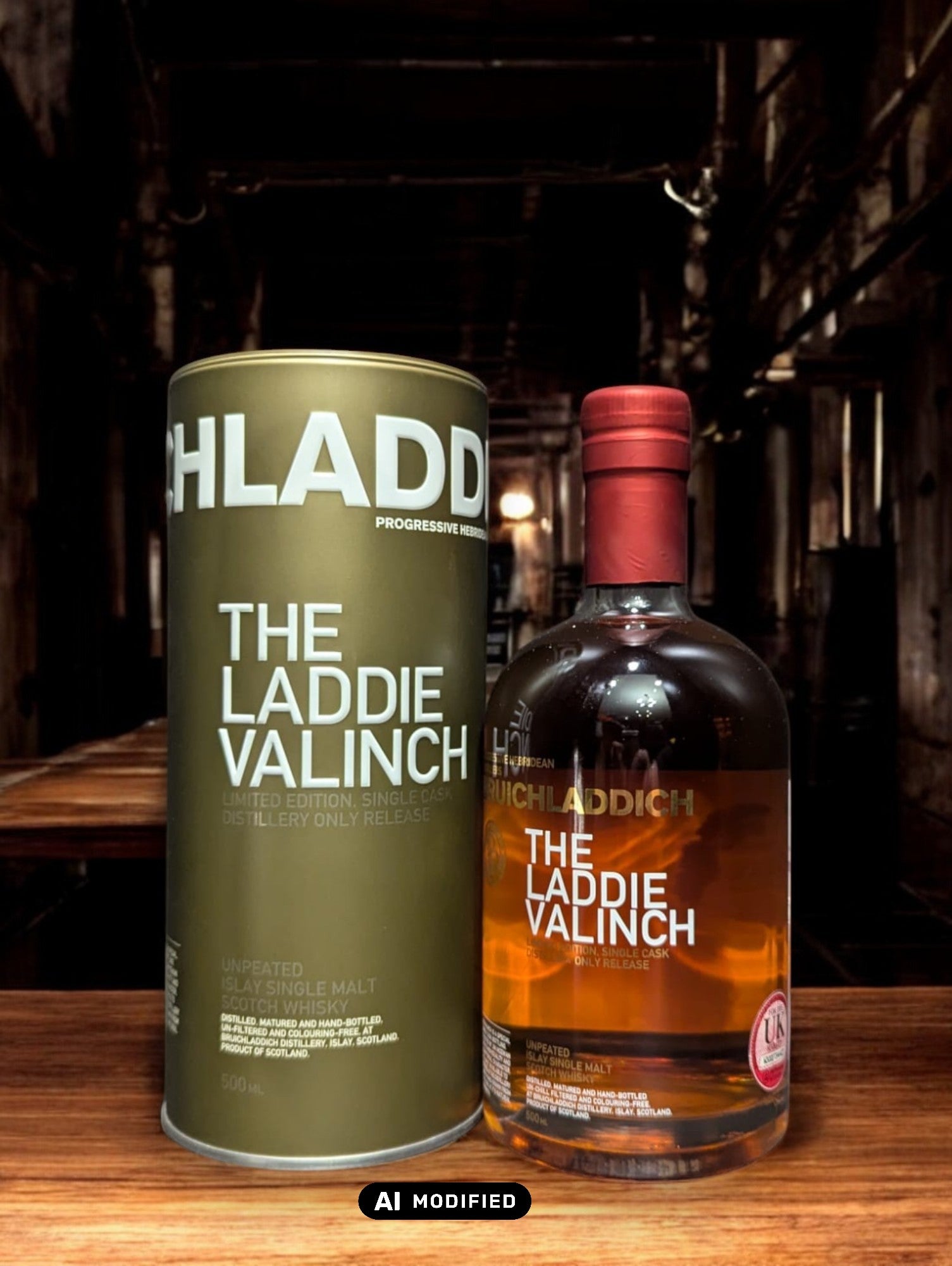 Bruichladdich The Laddie Valinch No. 12 Whiskyflasche in hochwertigem Design, präsentiert mit detailliertem Etikett, das die handverlesene Abfüllung und den einzigartigen Geschmack dieses Single Malt Scotch Whiskys aus der renommierten Brennerei Bruichladdich auf der schottischen Insel Islay hervorhebt.
