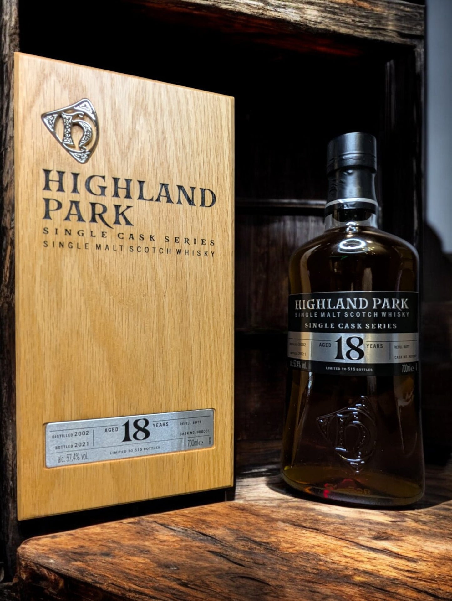 Highland Park 18 Years Single Cask Whisky Flasche Refill Sherry Butt Fassstärke