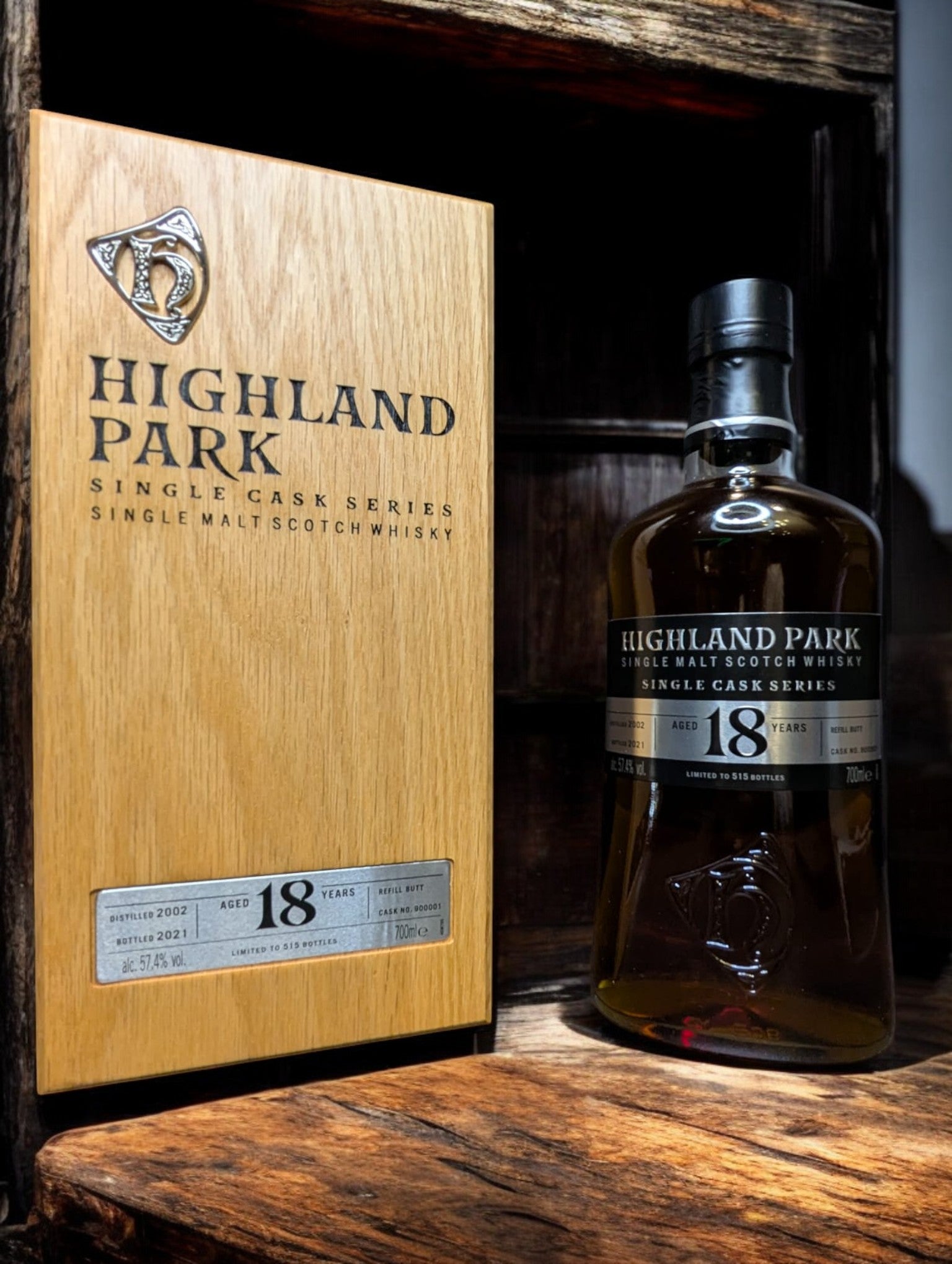 Highland Park 18 Years Single Cask Whisky Flasche Refill Sherry Butt Fassstärke