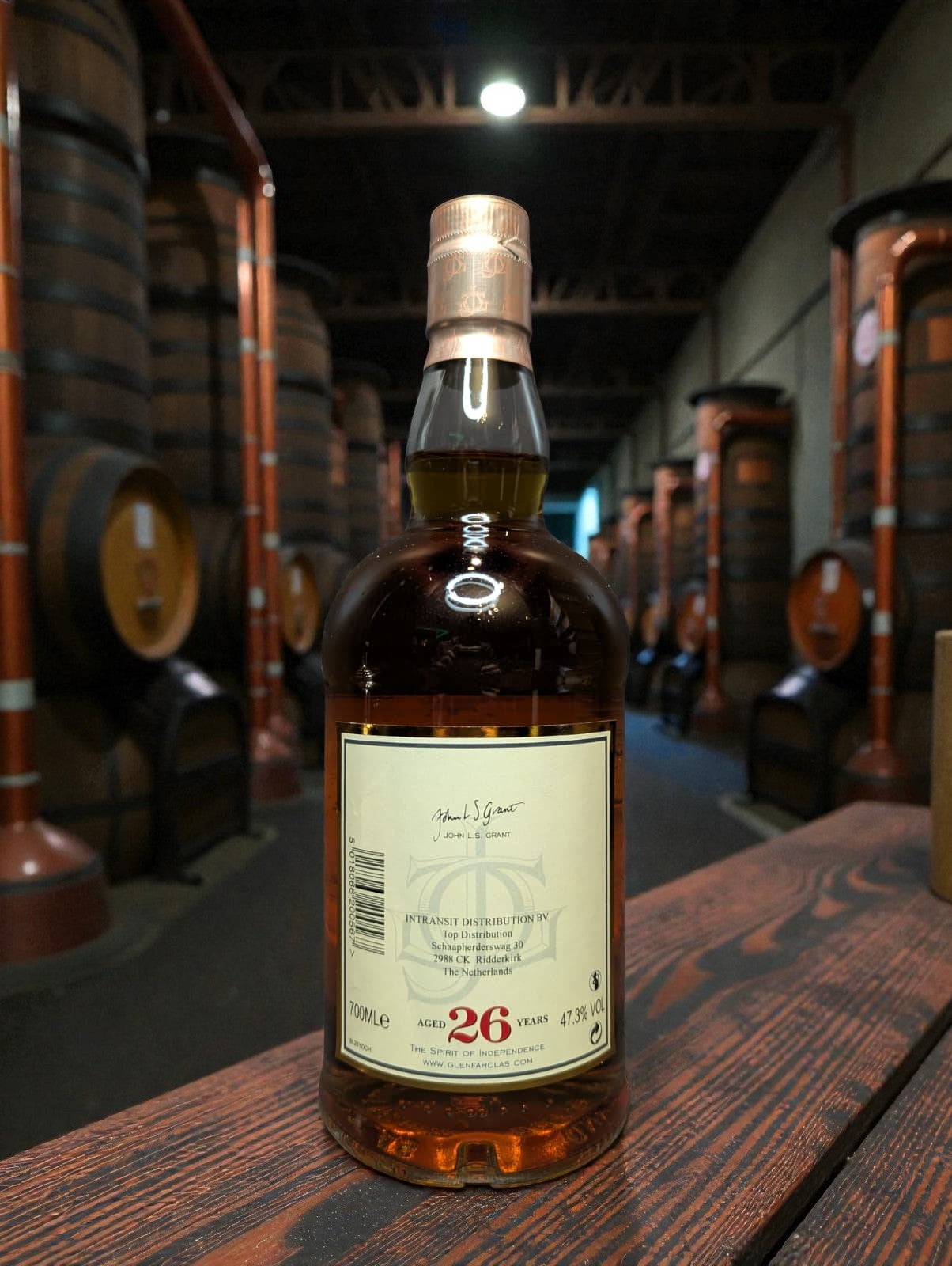 Glenfarclas 26 Years Old Oloroso Sherry Cask Etikett Detail