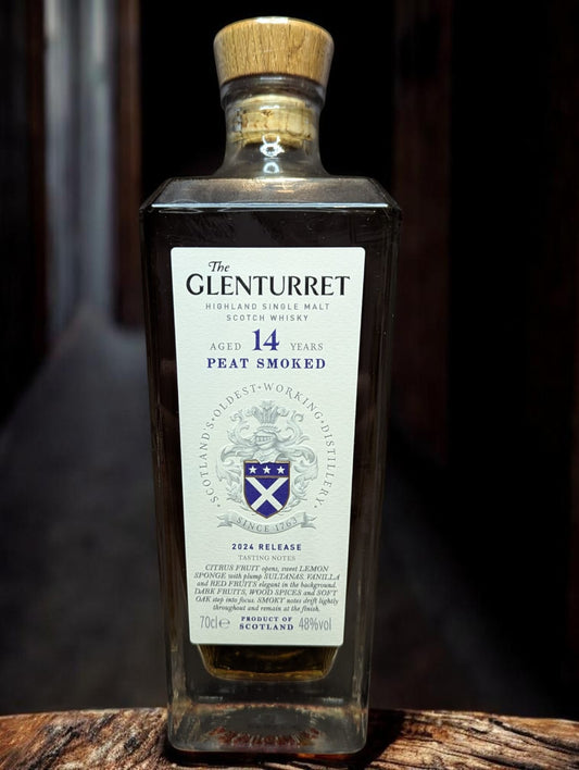 Glenturret 14 Years Peat Smoked 2024 Highland Single Malt Whisky 0.7L Flasche
