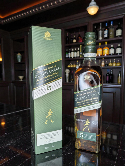 Johnnie Walker Green Label Scotch Whisky mit Geschenkverpackung
