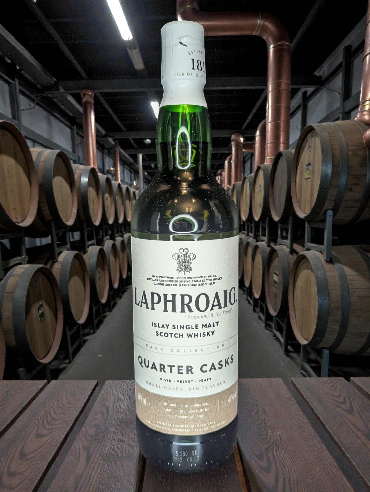 Laphroaig Quarter Cask Islay Whisky Flasche mit Verpackung"