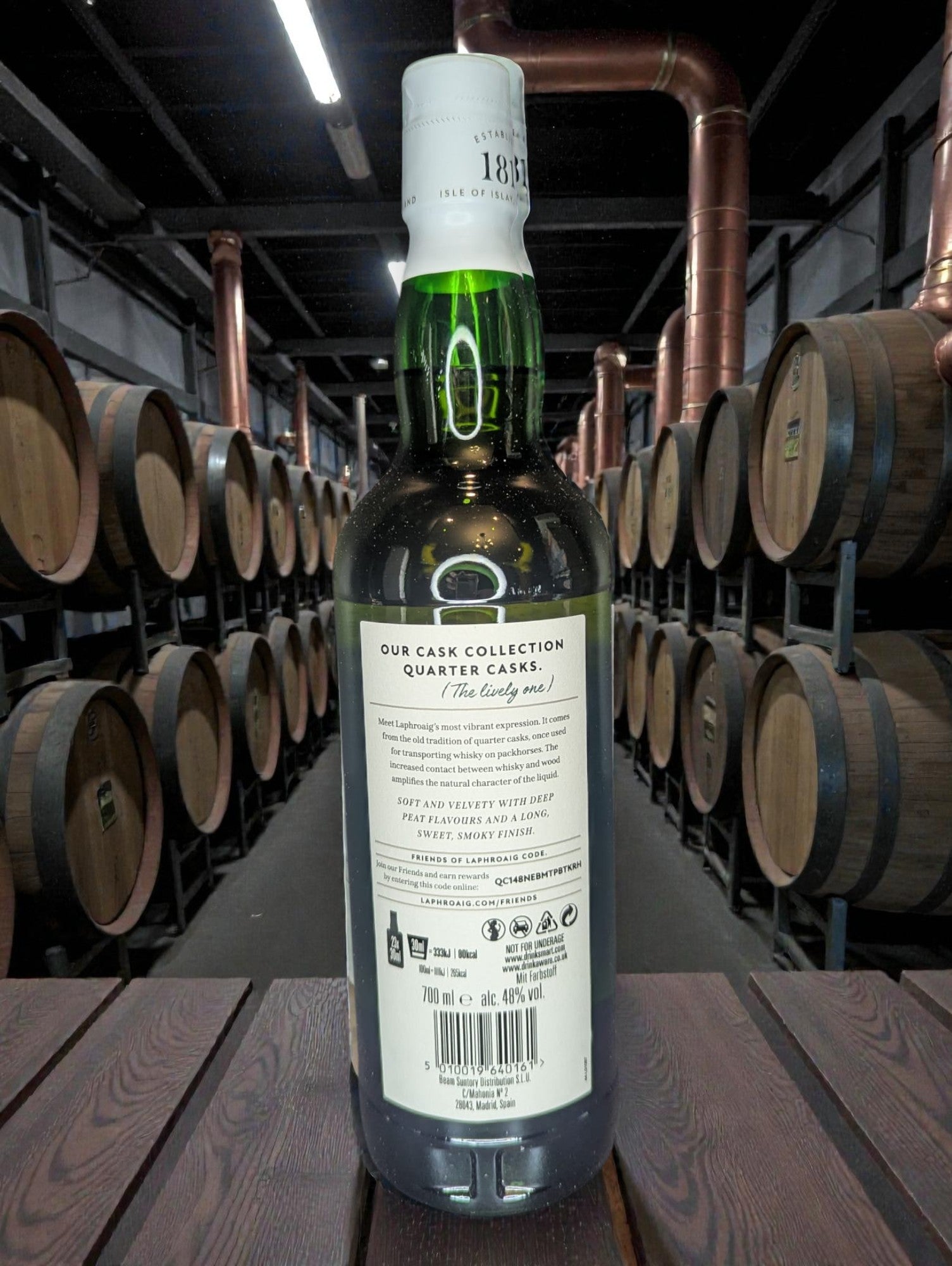 Laphroaig Quarter Cask Islay Whisky Flasche mit Verpackung"