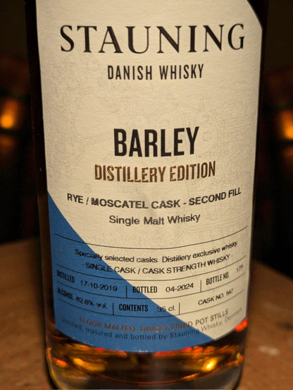 Stauning Barley Rye/Moscatel second fill in Distille