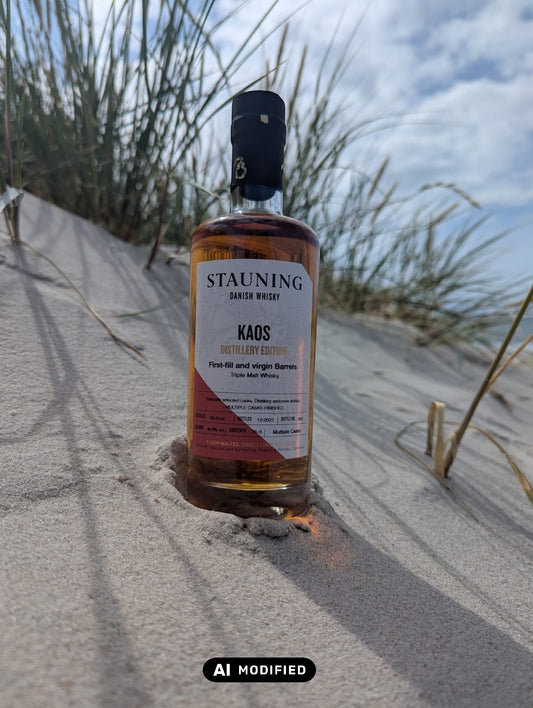 Stauning KAOS Whisky am Strand