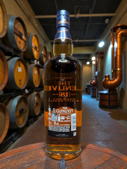 Glenlivet 18 Jahre Batch Reserve Rückseite mit Produktinformationen