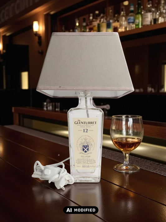 Floor lamp - Glenturret 12 - Bottle (White/Silver) 