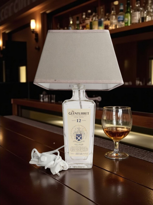 Stehlampe - Glenturret 12 - Flasche (Weiss/Silber)