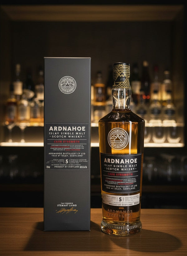 Whiskyquartier Ardnahoe 5 Years Cask Strength Batch #1 Islay Single Malt Scotch Whisky in Ex-Bourbon Fässern, 0.7L