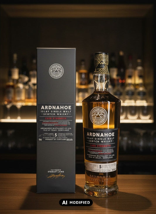 Whiskyquartier Ardnahoe 5 Years Cask Strength Batch #1 Islay Single Malt Scotch Whisky in Ex-Bourbon Fässern, 0.7L