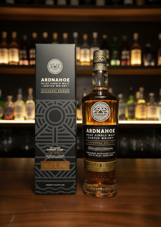 Whiskyquartier Ardnahoe 5 Years Inaugural Release Islay Single Malt Scotch Whisky 0,7L Flasche und Karton
