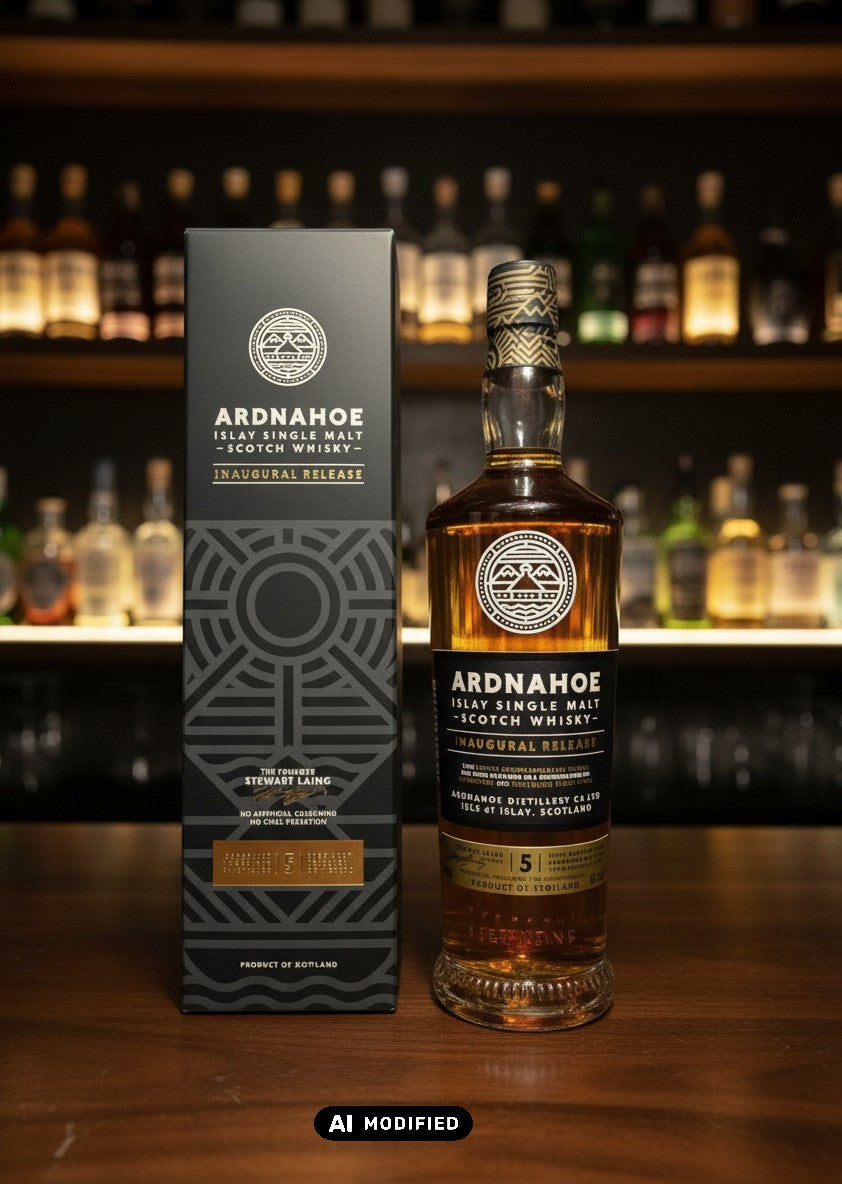 Whiskyquartier Ardnahoe 5 Years Inaugural Release Islay Single Malt Scotch Whisky 0,7L Flasche und Karton