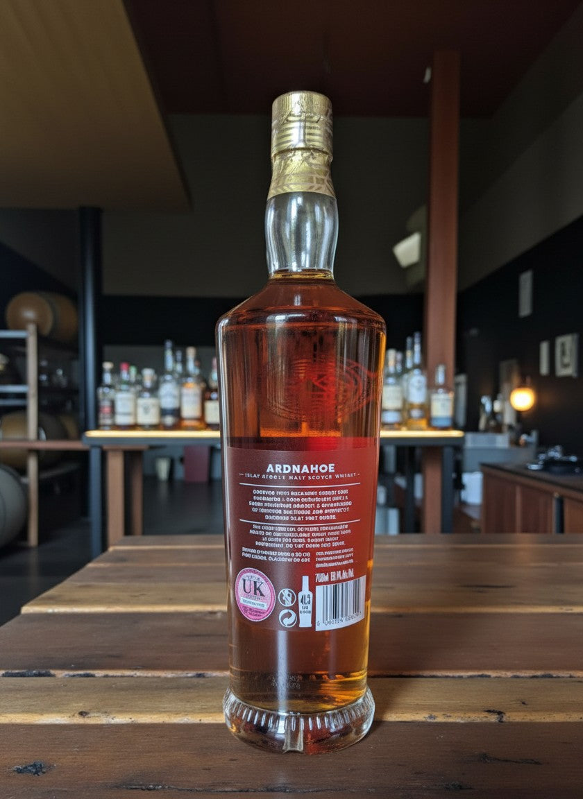 Ardnahoe Society 2024 Islay Single Malt Scotch Whisky in Sherry Cask, 700ml, 59.1% Vol. Amber liquid.