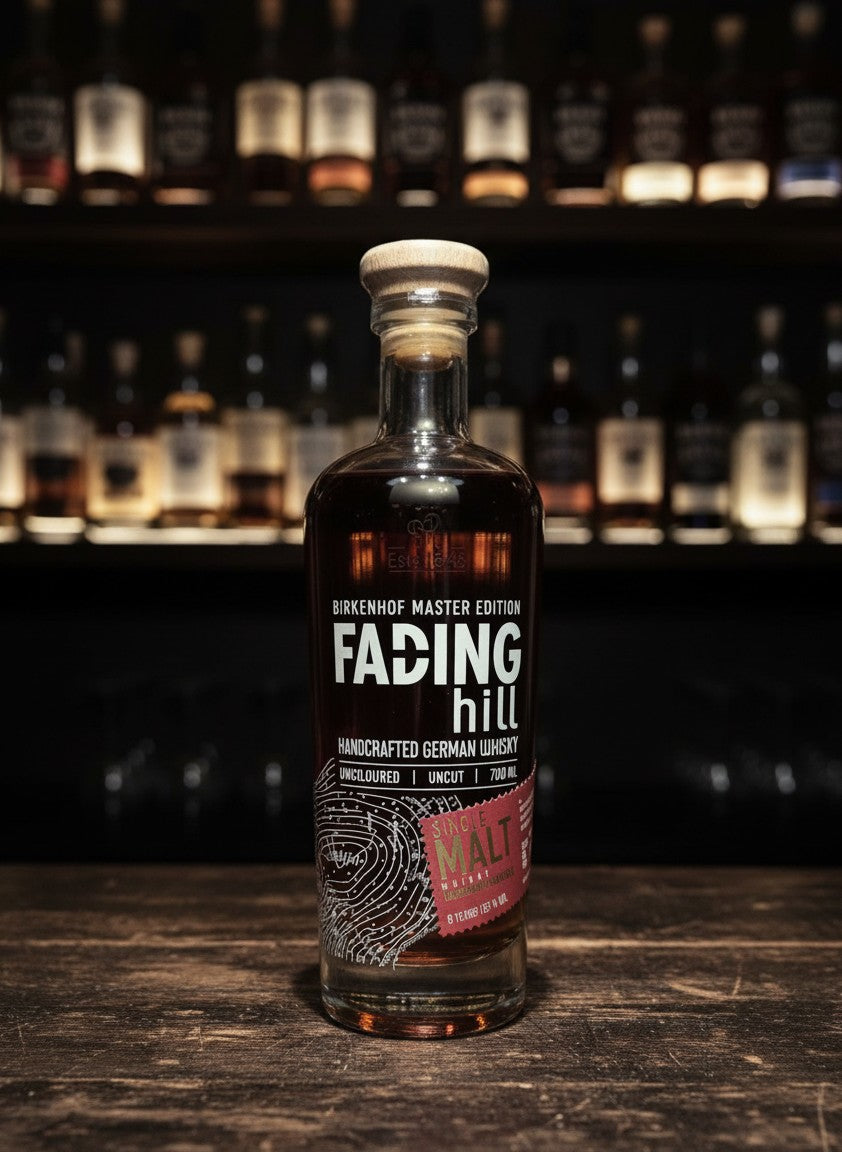 Birkenhof Fading Hill Warehouse Selection Single Malt Whisky, 0,7L, 9 Jahre, 53% Vol. Handcrafted German Whisky.