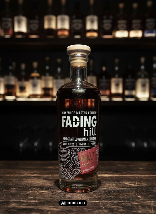 Birkenhof Fading Hill Warehouse Selection Single Malt Whisky, 0,7L, 9 Jahre, 53% Vol. Handcrafted German Whisky.