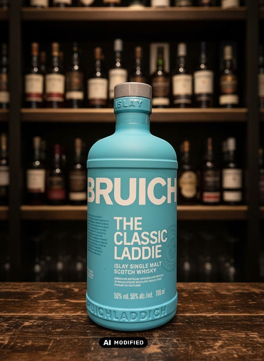 Whiskyquartier: Hellblaue Flasche Bruichladdich The Classic Laddie Islay Single Malt Scotch Whisky, 0.7L, 50% vol.