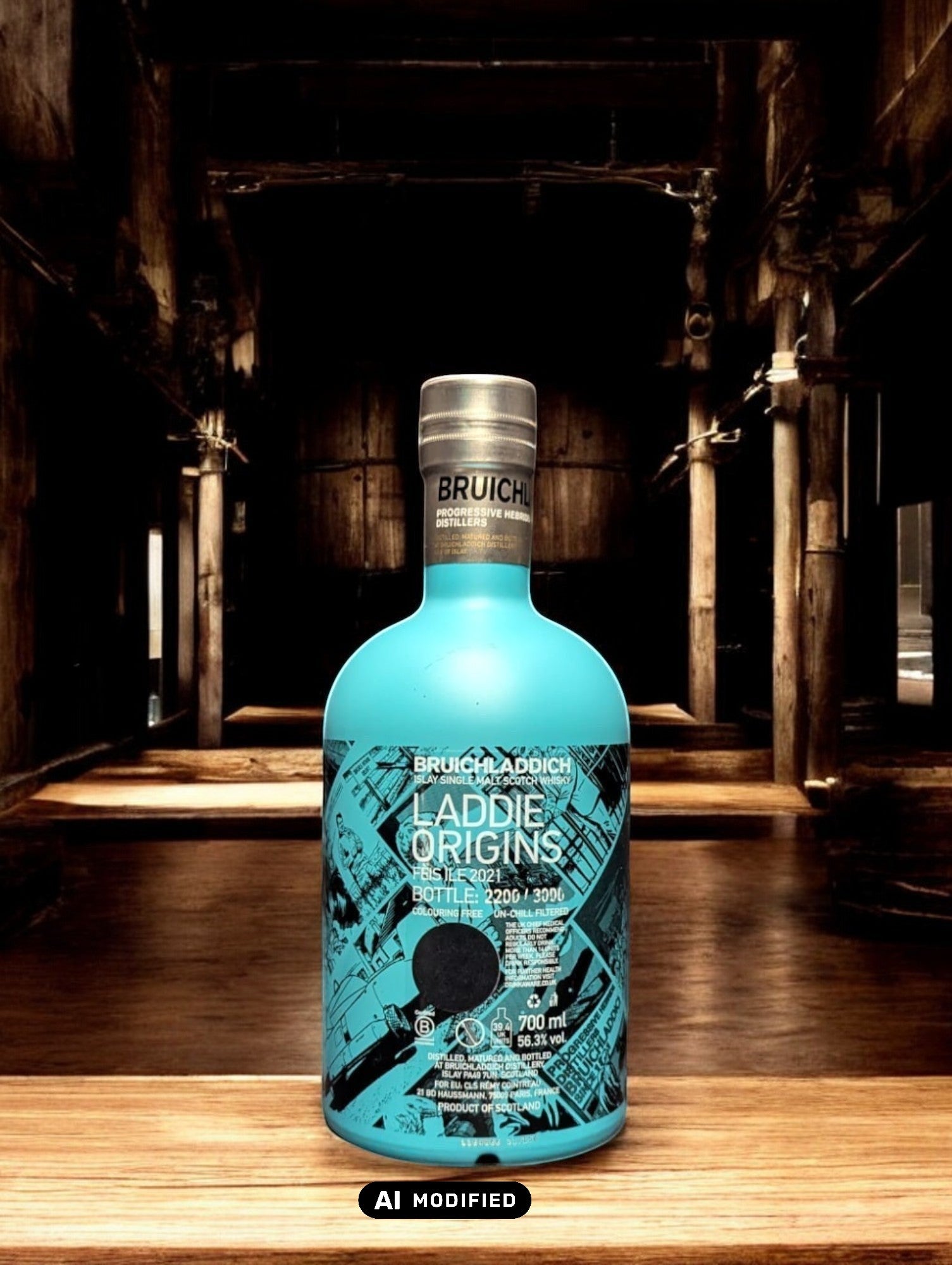 Whiskyquartier Bruichladdich Laddie Origins Fèis Ìle 2021, limitierte Abfüllung, ungetorfter Single Malt, 0,7L, 56,3% vol.