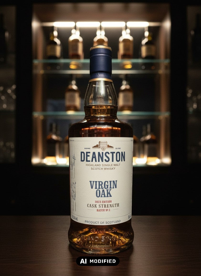 Whiskyquartier Deanston Virgin Oak Cask Strength 2023 Edition, ein Highland Single Malt Scotch Whisky in 0,7L Flasche.