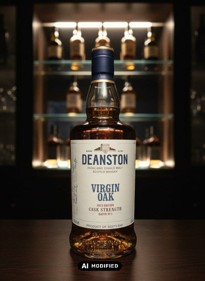 Whiskyquartier Deanston Virgin Oak Cask Strength 2023 Edition, ein Highland Single Malt Scotch Whisky in 0,7L Flasche.
