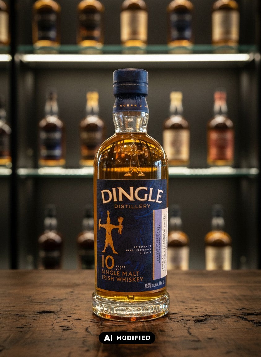 Dingle 10 Jahre Single Malt Irish Whiskey in 0,7L Flasche, gereift in Bourbon, Port & PX Sherry Fässern.