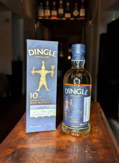 Dingle 10 Jahre Single Malt Irish Whiskey in Bourbon, Port & PX Sherry Casks, 0.7L Flasche und Karton