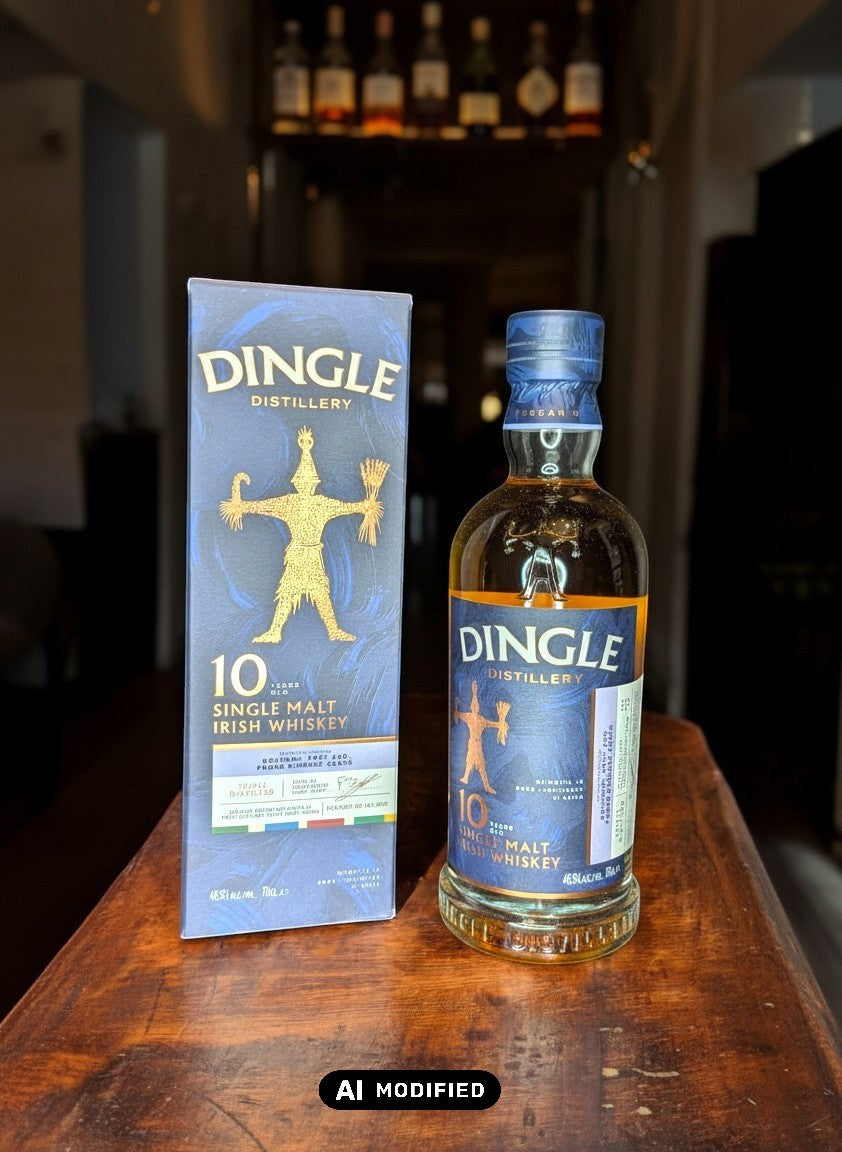 Dingle 10 Jahre Single Malt Irish Whiskey in Bourbon, Port & PX Sherry Casks, 0.7L Flasche und Karton