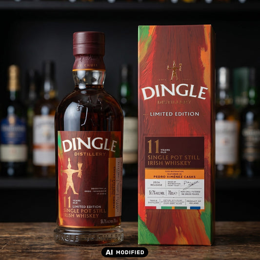 Whiskyquartier Dingle 11 Jahre Single Pot Still Irish Whiskey in der Flasche mit passender Geschenkverpackung