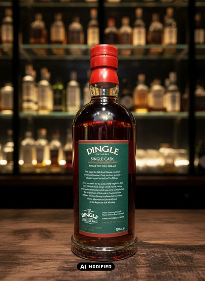 Dingle Single Cask - The Village 2025, 10 Jahre alter irischer Single Pot Still Whiskey, gereift in Pedro Ximenez Sherryfass, 0,7L, Flasche 218/293