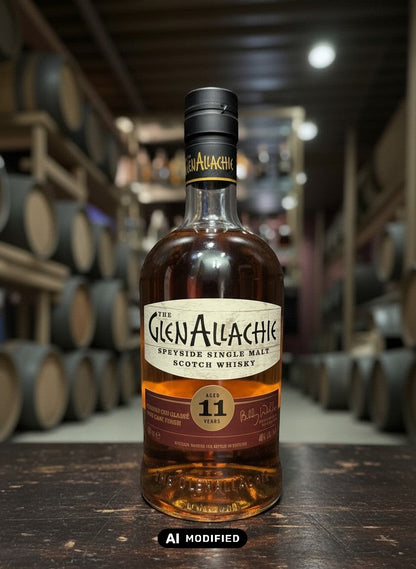 GlenAllachie 11 Jahre Speyside Single Malt Scotch Whisky, Premier Cru Classé Wine Finish, 0,7L, 48% Vol.