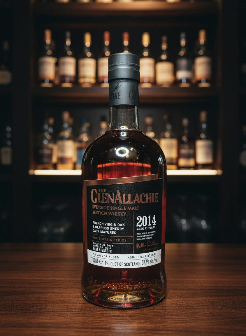GlenAllachie Sinteis Series Part III, 11 Jahre alter Speyside Single Malt Scotch Whisky, gereift in French Virgin Oak & Oloroso Sherry Fässern, 58,2% Vol.