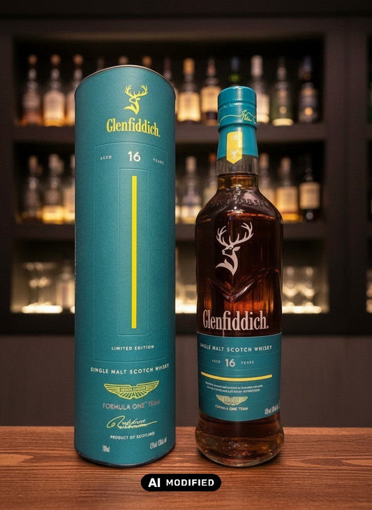 Glenfiddich 16 Jahre Aston Martin F1 Edition Single Malt Scotch Whisky in 0,7L Flasche und Geschenkverpackung