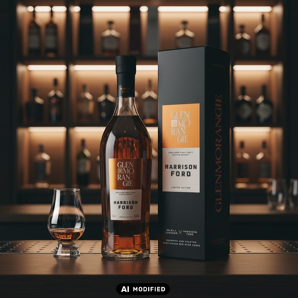 Glenmorangie Harrison Ford Limited Edition Single Malt Scotch Whisky in Toasted Portuguese Red Wine Casks, 0.7L