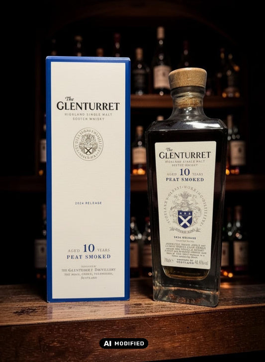 Glenturret 10 Years Peat Smoked 2024 Highland Single Malt Scotch Whisky in Glasflasche mit Karton