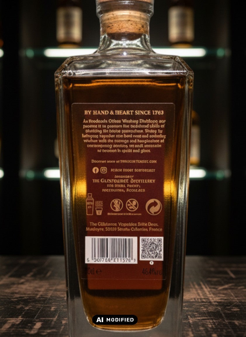 Glenturret 12 Jahre alter Highland Single Malt Whisky in Glasflasche mit Holzkorken, 0,7L, 46,4% Vol.