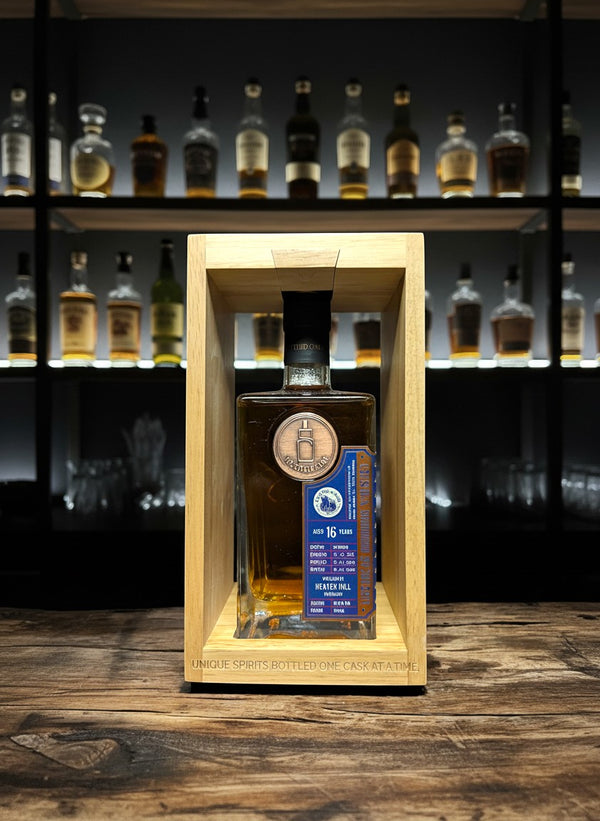 Whiskyquartier: 16 Jahre alter Single Cask Bourbon von Heaven Hill Distillery in Holzkiste, 700ml, 65.9% Vol.