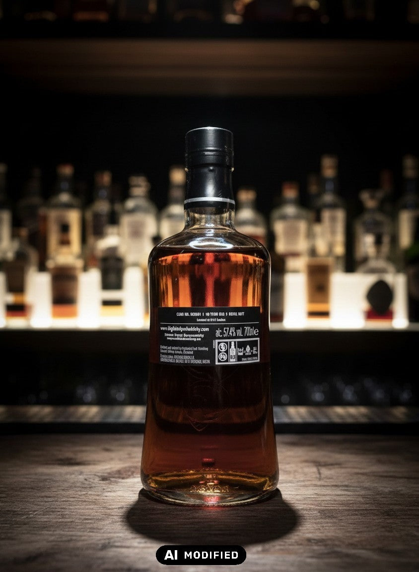 Whiskyquartier: Highland Park 18 Jahre Single Cask, 0,7L, bernsteinfarben, aus Refill Sherry Butt, Fassstärke.