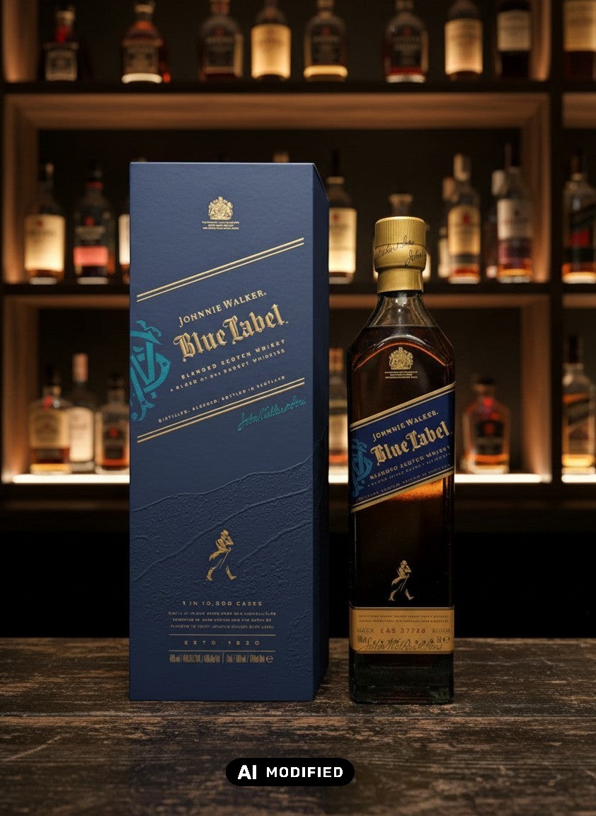 Johnnie Walker Blue Label Blended Scotch Whisky 0,7L Flasche und Geschenkverpackung