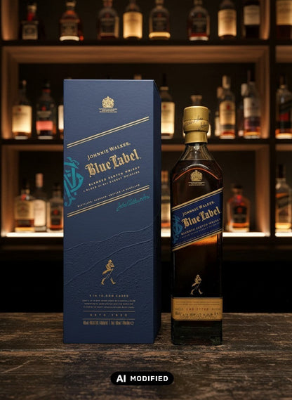 Johnnie Walker Blue Label Blended Scotch Whisky 0,7L Flasche und Geschenkverpackung