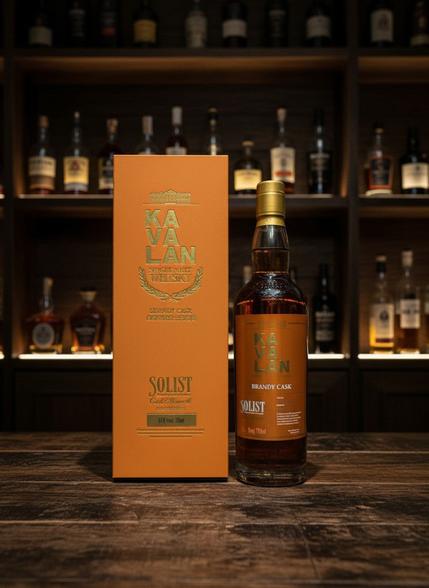 Whiskyquartier Kavalan Solist Brandy Cask Single Malt Whisky 0,7L dunkler Bernstein mit fruchtig-würzigen Aromen